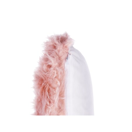 2 poduszki dekoracyjne włochacze 42 x 42 cm różowe LUBHA