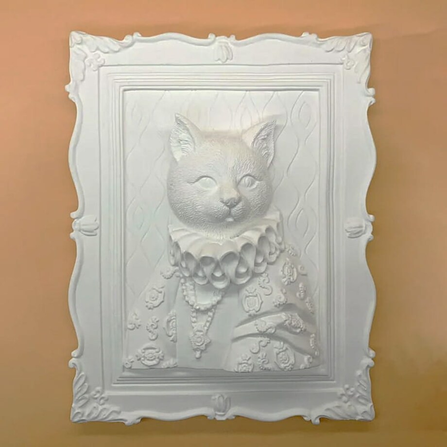 Malowanie 3D - Płaskorzeźba Królewski kot