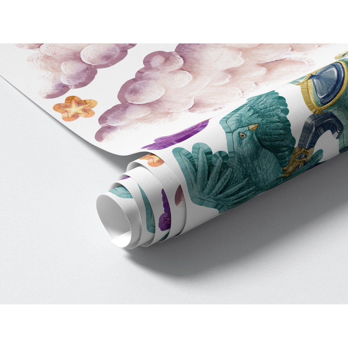 Zestaw naklejek na ścianę, Zwierzęta z bajki - żyrafa, 130cm