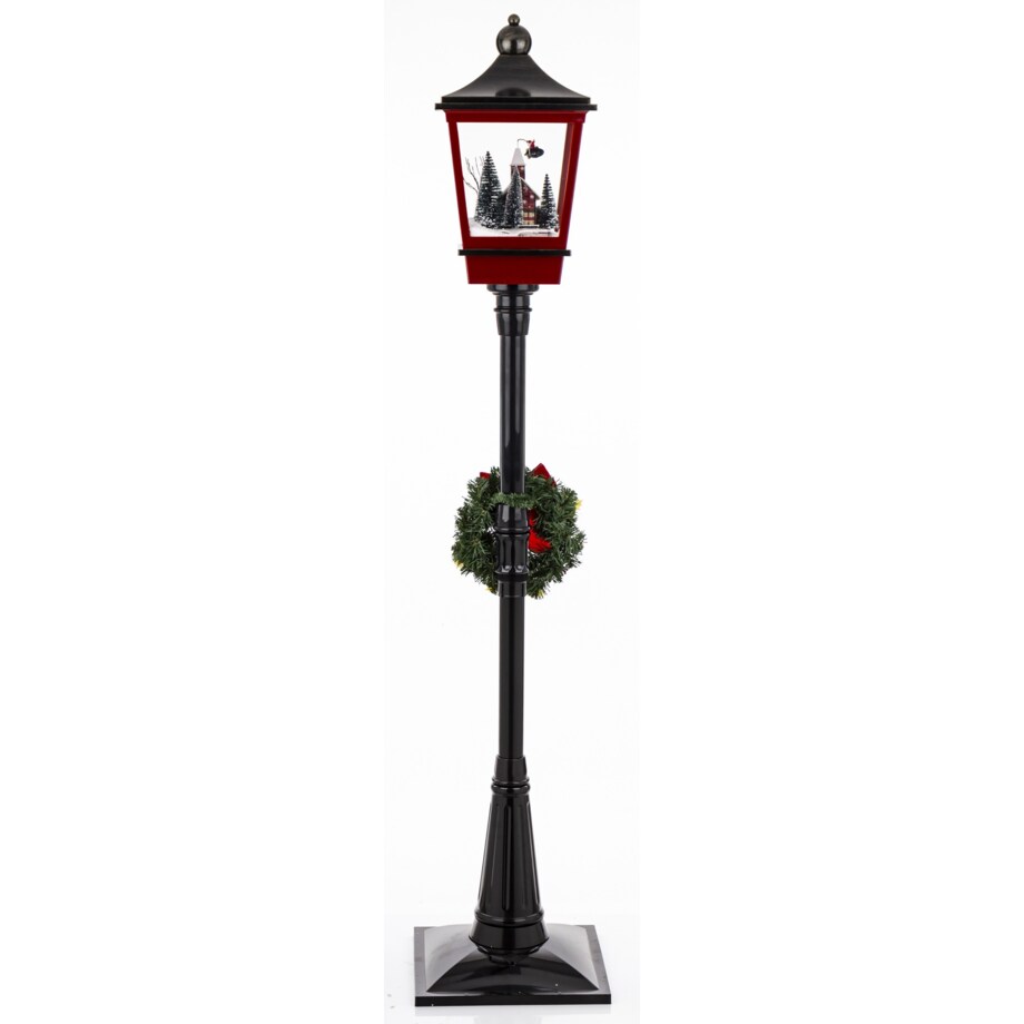 Latarnia świąteczna LED 186x38x38 cm MAYAK-2 czarna z pozytywką
