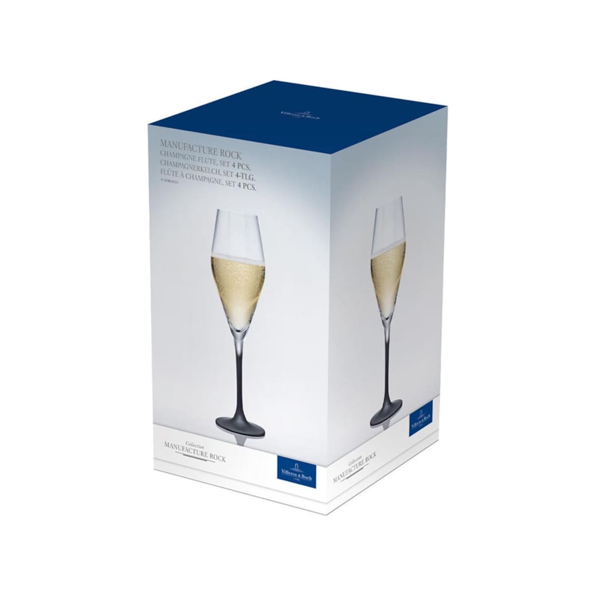 Zestaw 4 kieliszków do szampana Manufacture Rock, 260 ml, Villeroy & Boch