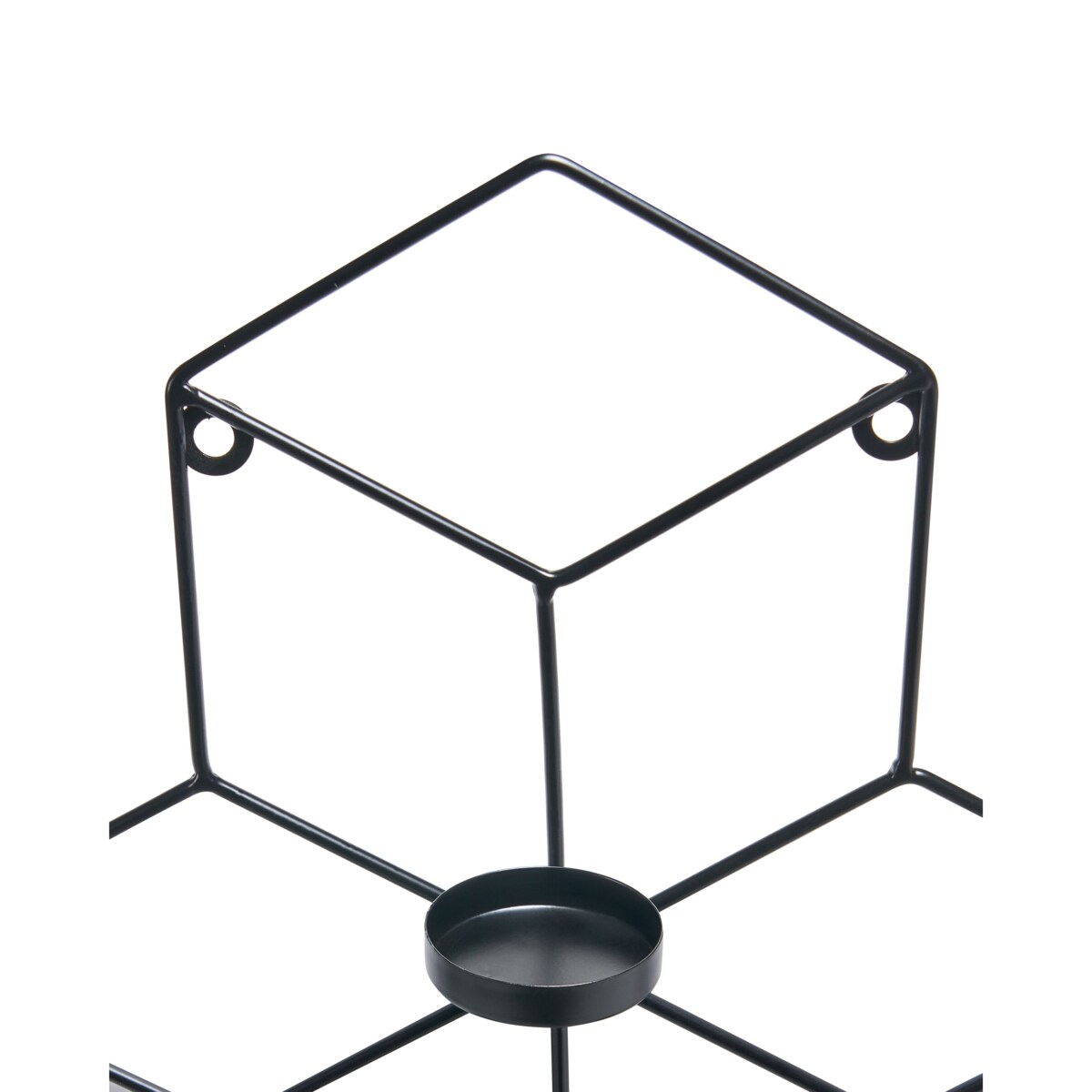 Świecznik wiszący TAROUCA Metal 31 cm Czarny
