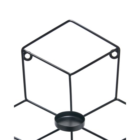 Świecznik wiszący TAROUCA Metal 31 cm Czarny