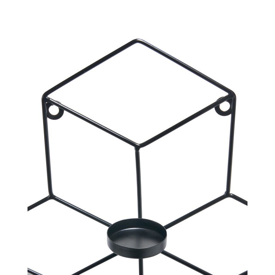 Świecznik wiszący TAROUCA Metal 31 cm Czarny