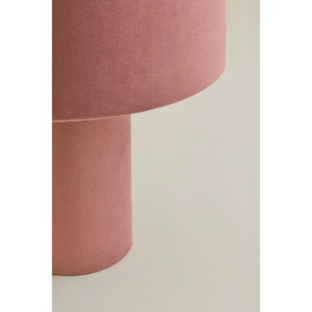 Lampa stołowa tapicerowana Pianela, ciemnoróżowa, 35 cm