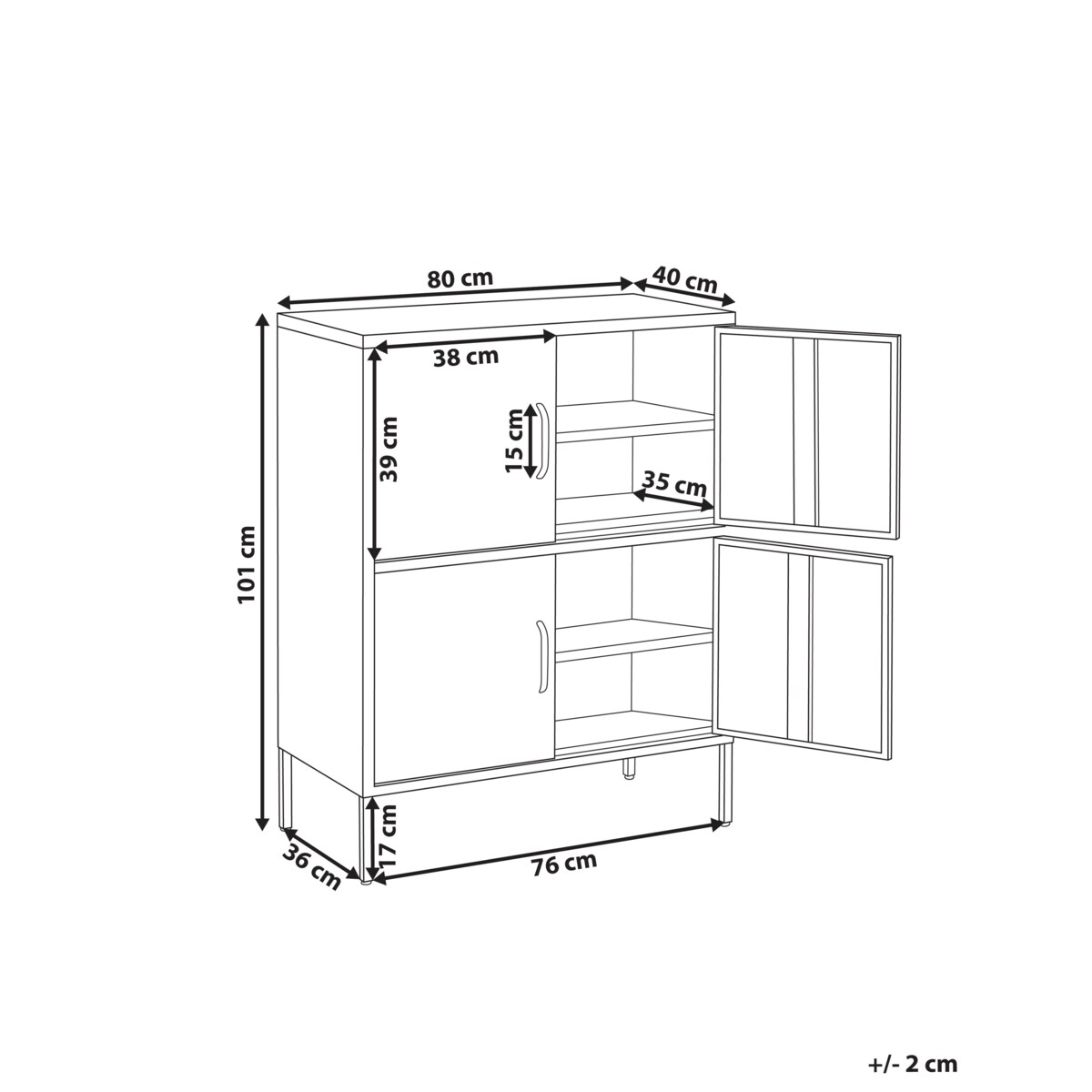 Szafka biurowa HOLBECK Metal Czarny