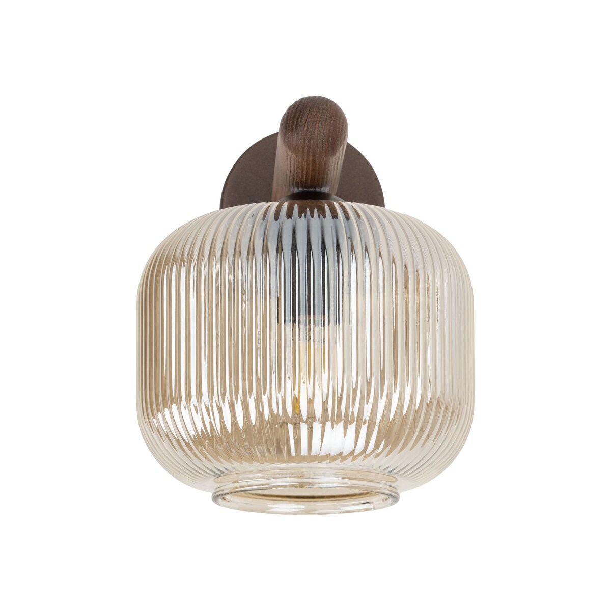 Kinkiet ścienny TK Lighting SALVIA BROWN 11067 brązowy, E14, metal/drewno/szkło, 1-punktowy