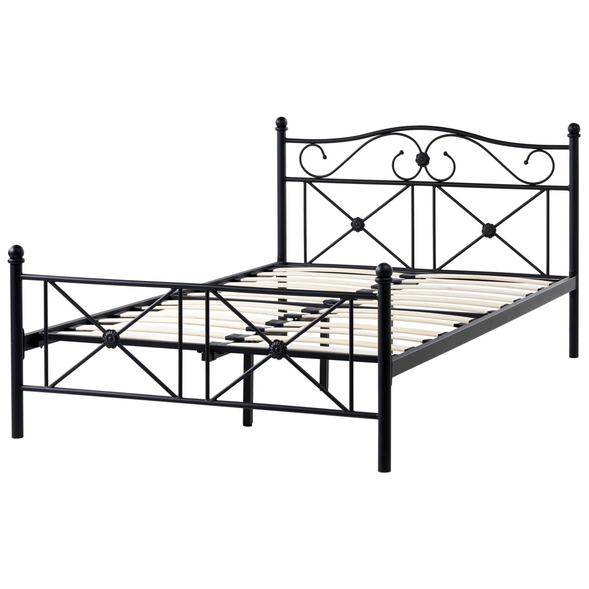 Łóżko Metal RODEZ 120 x 200 cm Czarny