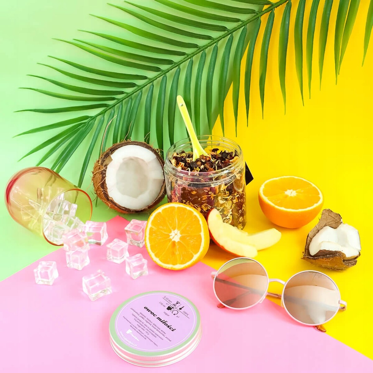 Herbata owocowa sypana OWOC MIŁOŚCI o smaku moreli i brzoskwini w śmietanie - herbata liściasta sypana mieszanka napar susz - gotowa na prezent upominek