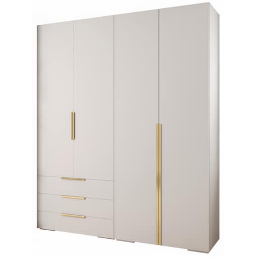 Garderoba wysoka do przedpokoju INOVA 1 Z15 biały+złoty