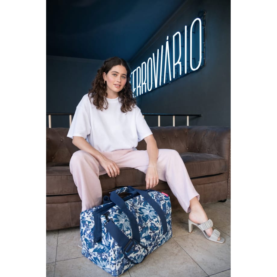 Torba ALLROUNDER L, flora blue