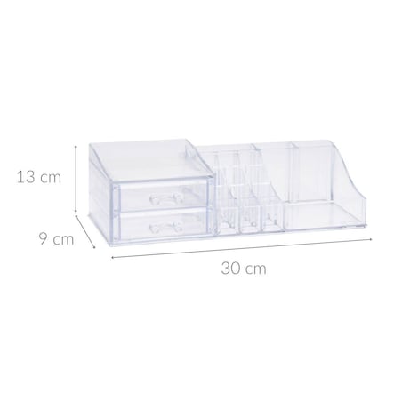 Organizer na kosmetyki przezroczysty, 30 x 13 x 9 cm