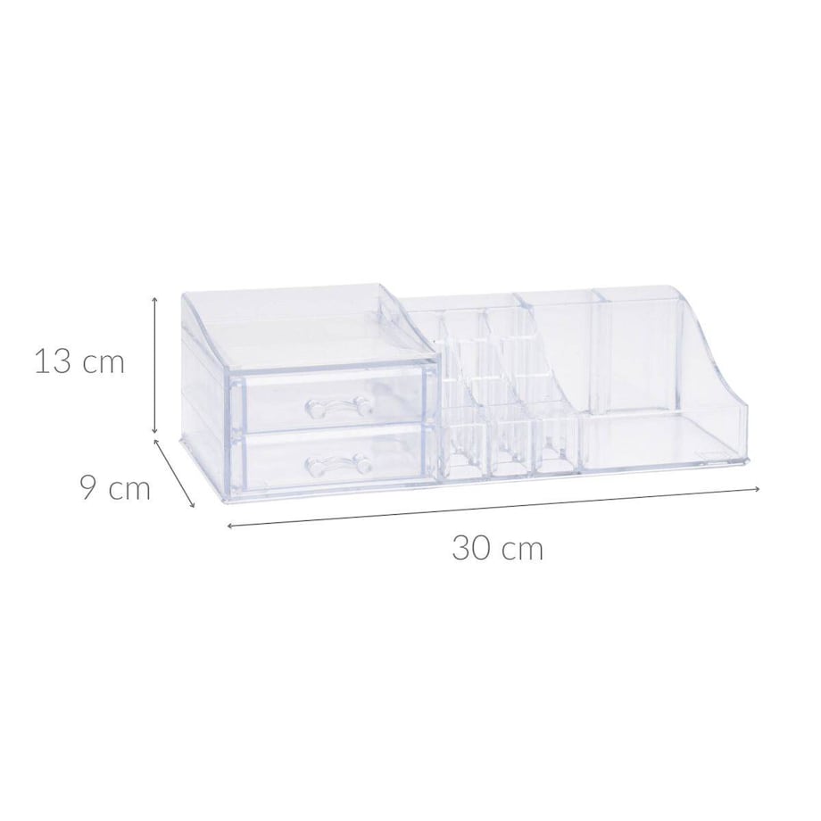 Organizer na kosmetyki przezroczysty, 30 x 13 x 9 cm