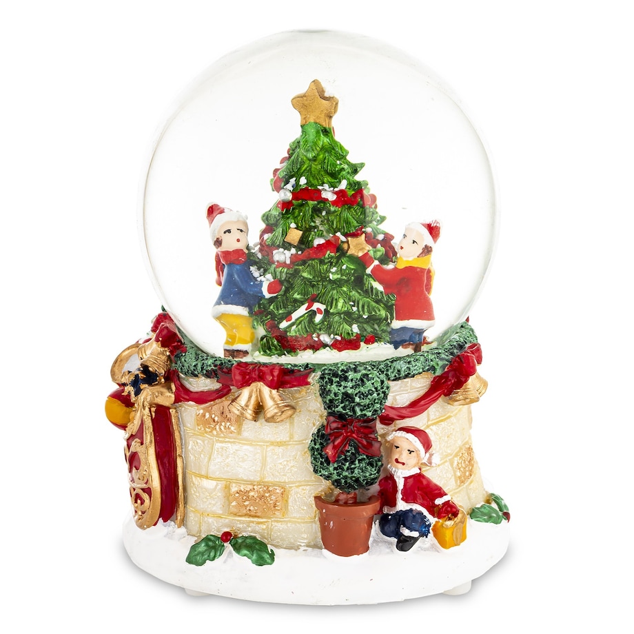 Szklana kula śnieżna z pozytywką 12,5x9x8,5 cm GLASBAL - 2