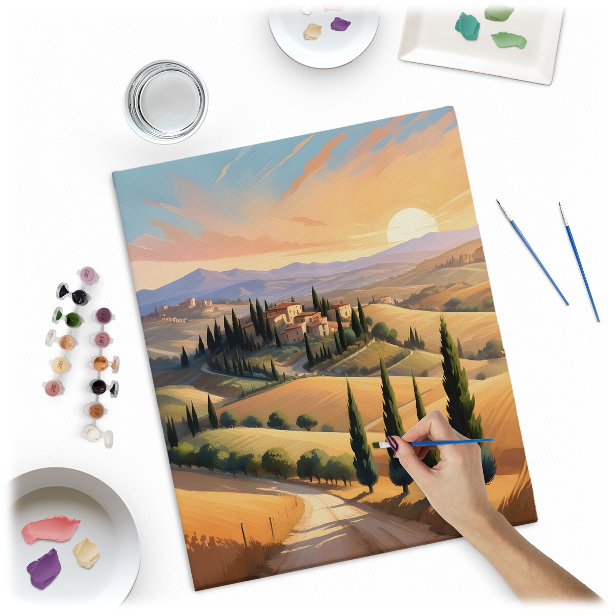 Malowanie po numerach obraz z ramą 40x50 Krajobraz Massido