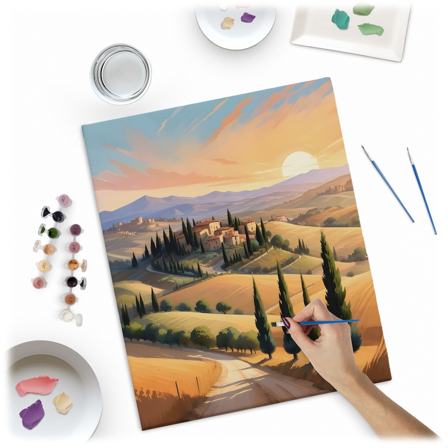 Malowanie po numerach obraz z ramą 40x50 Krajobraz Massido