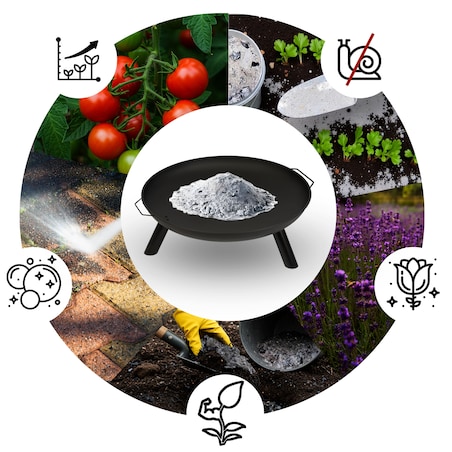 Palenisko ogrodowe z rusztem uchwytami na ognisko grill 60cm Berdsen