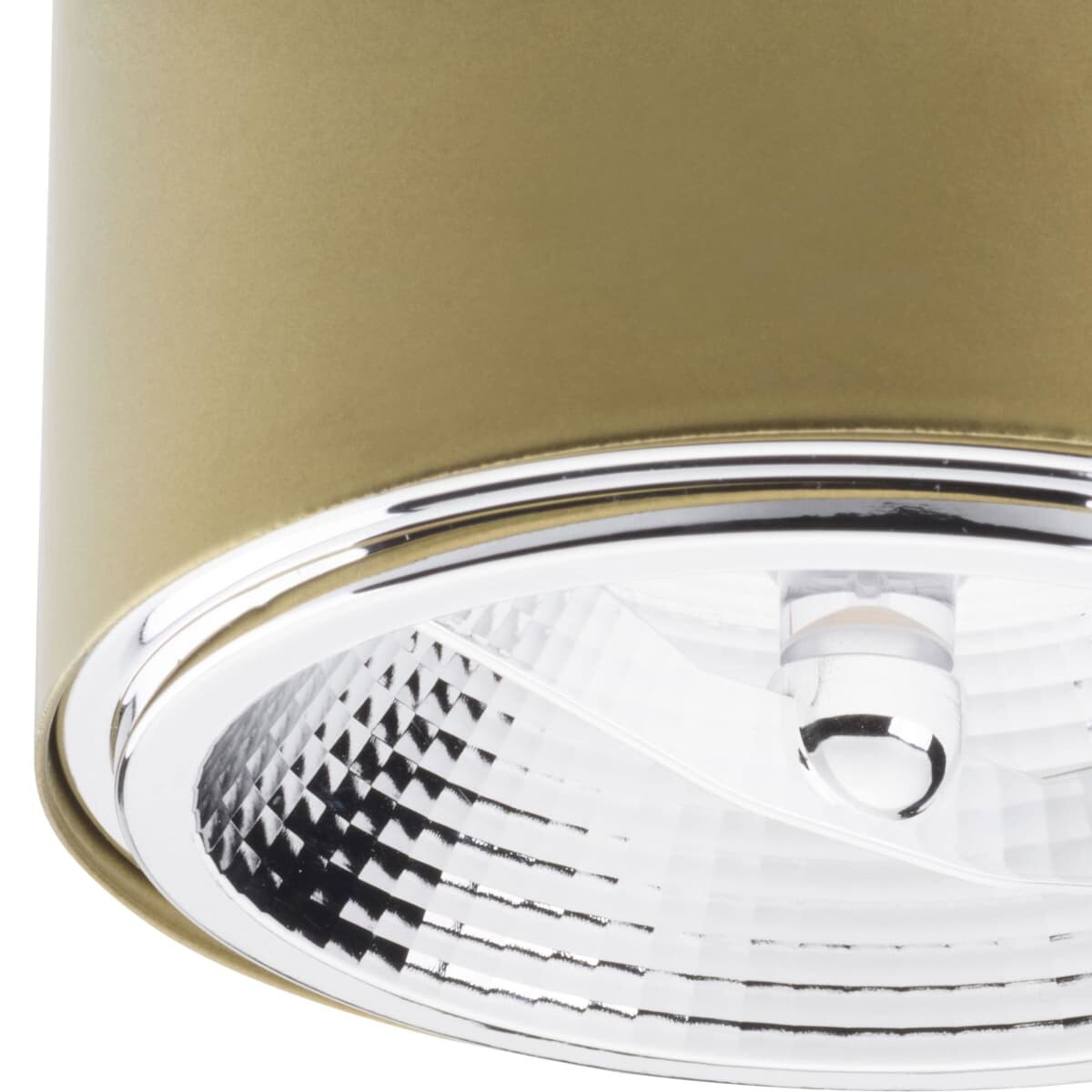 Lampa przysufitowa tuba Moris 3349 TK Lighting okrągła metalowa złota