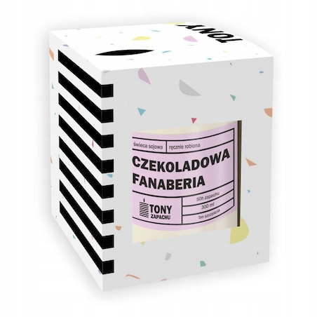 Naturalna świeca zapachowa sojowa w słoiku CZEKOLADOWA FANABERIA na prezent
