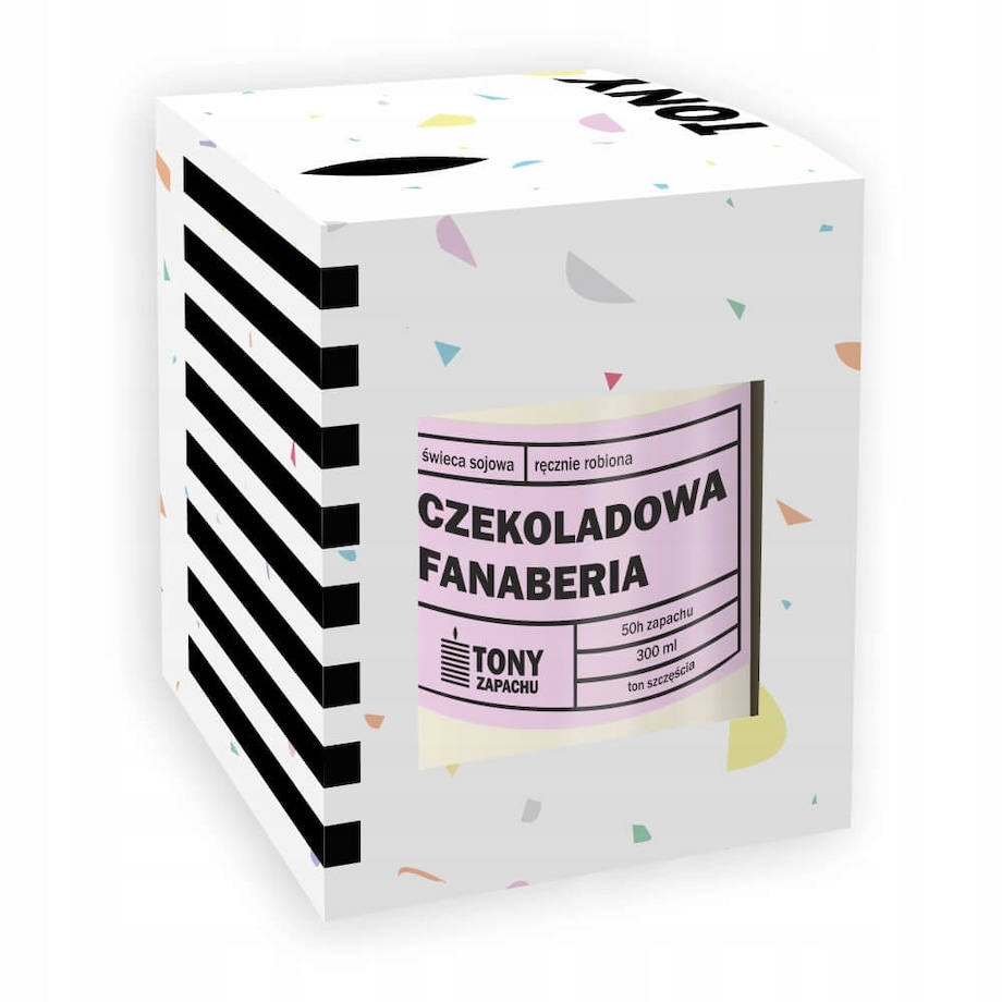Naturalna świeca zapachowa sojowa w słoiku CZEKOLADOWA FANABERIA na prezent