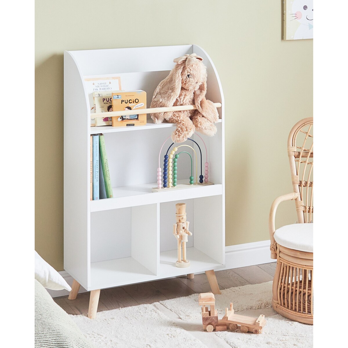 Regał 3 półki MDF Biały LILOET