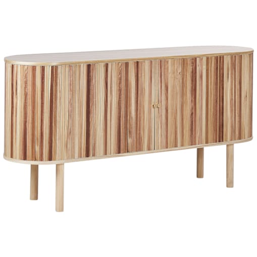 Szafka dwudrzwiowa drewniana 75 cm jasna MANARA