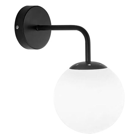 Kinkiet G095-1W Czarny Biały, Szkło, Metal