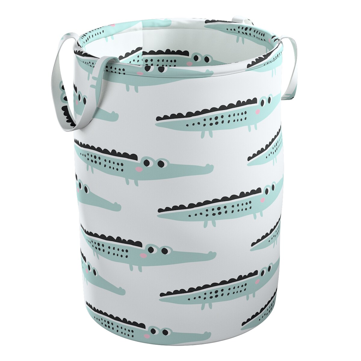 Kosz na zabawki Tobi, ecru-zielony, 30x40cm, Magic Collection