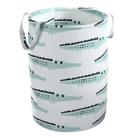 Kosz na zabawki Tobi, ecru-zielony, 30x40cm, Magic Collection