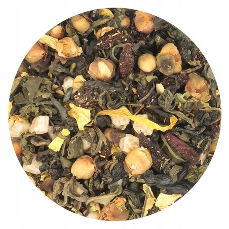 Herbata zielona sypana SŁODKI MELON o smaku egzotycznego melona PREMIUM - herbata liściasta sypana mieszanka napar susz - gotowa na prezent upominek