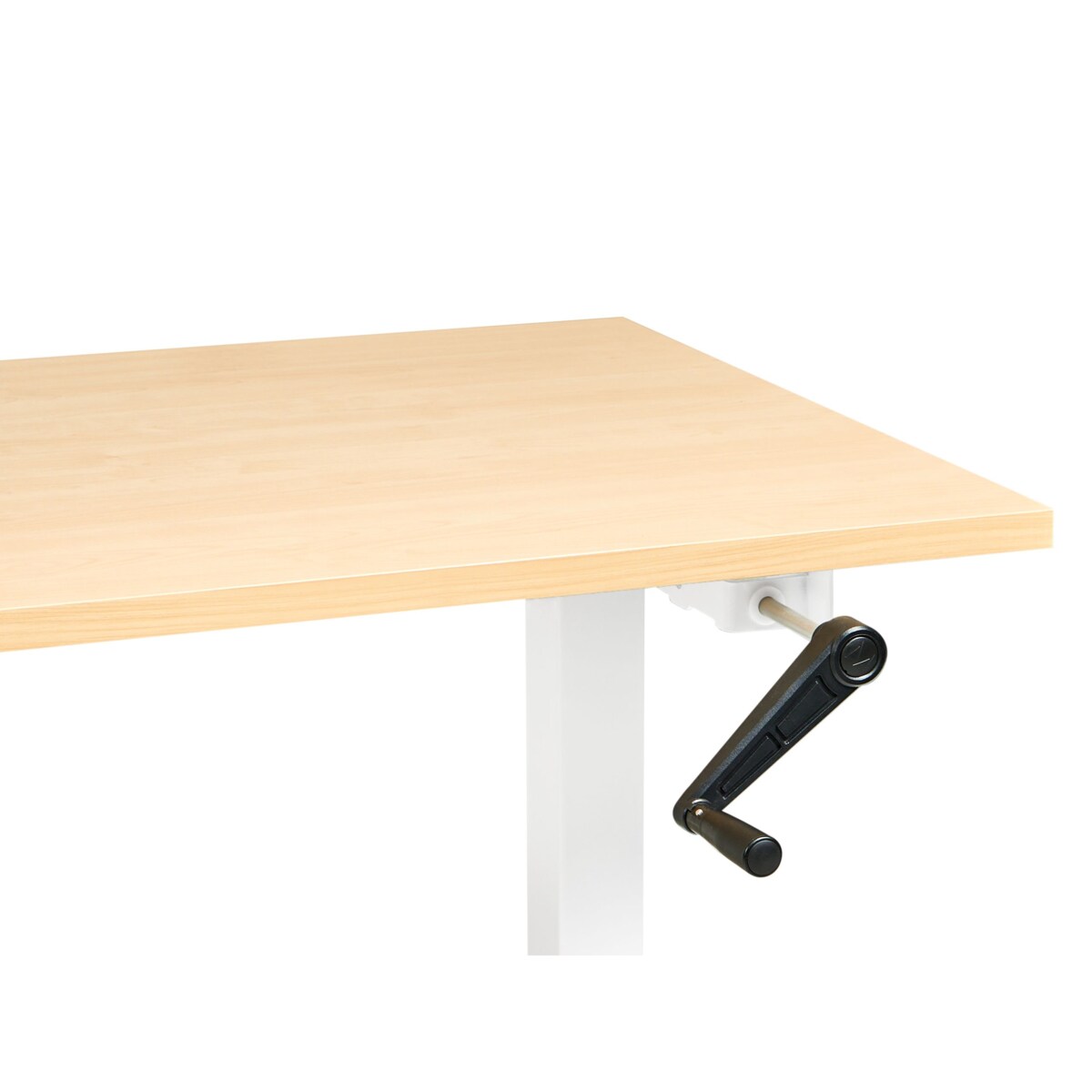 Biurko regulowane manualnie DESTINES Jasny brąz/ biały 160 cm 72 cm