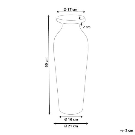 Wazon dekoracyjny MUAR Ceramika 60 cm Pomarańczowy