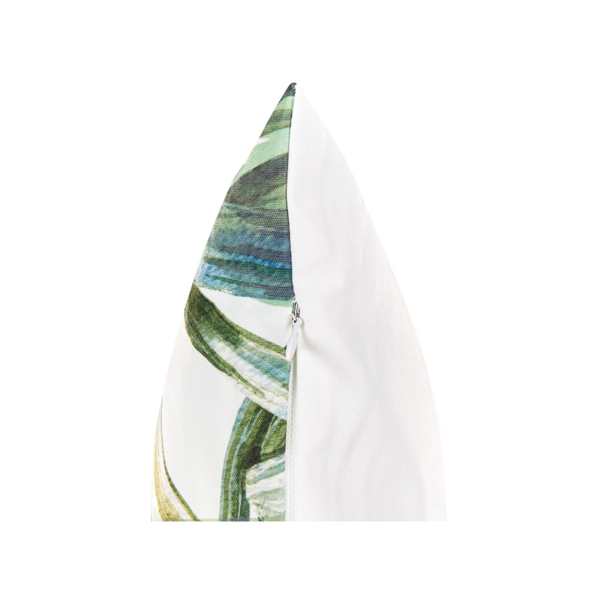 2 poduszki ogrodowe wzór w liście 40 x 60 cm zielone z białym CALDERINA