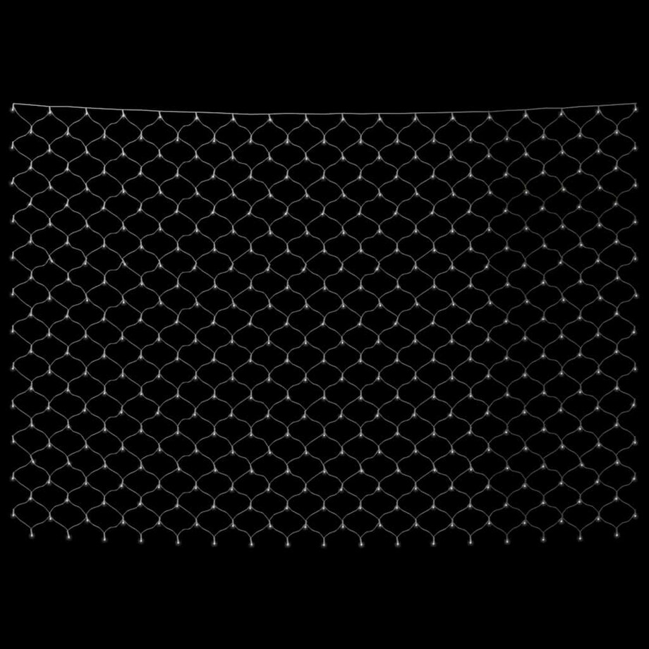 vidaXL Siatka lampek, zimne białe światło, 3x2 m, 204 LED