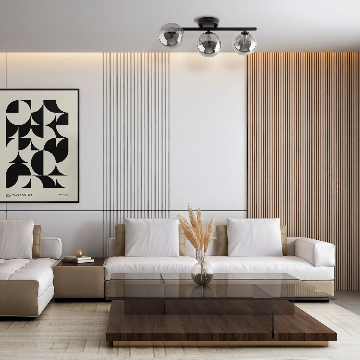 Lampa sufitowa ESTERA BLACK 6855 TK Lighting czarna 3xG9 nowoczesna do salonu sypialni biura