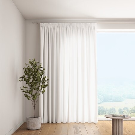 Zasłona na taśmie marszczącej 1 szt. 130x245 biały z połyskiem