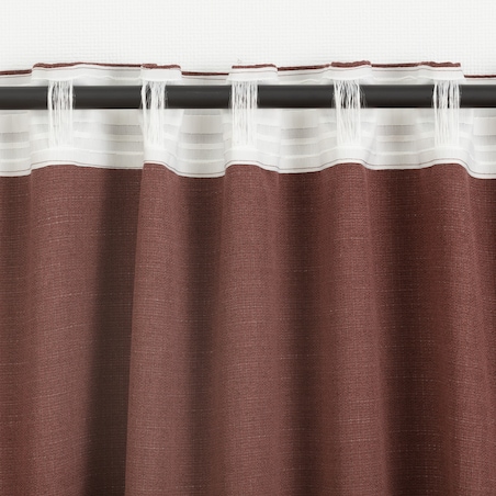 Zasłona BASIC na taśmie marszczącej 140x280cm wrzosowy brąz 1 szt. 140x280 brązowy