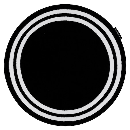 Dywan HAMPTON Ramka koło czarny koło 140 cm