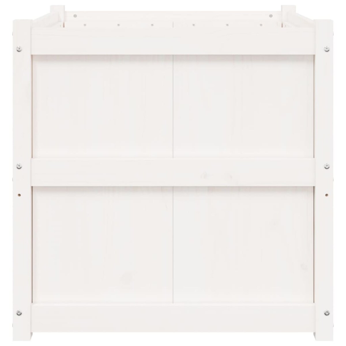 vidaXL Donica ogrodowa, biała, 70x70x70 cm, lite drewno sosnowe