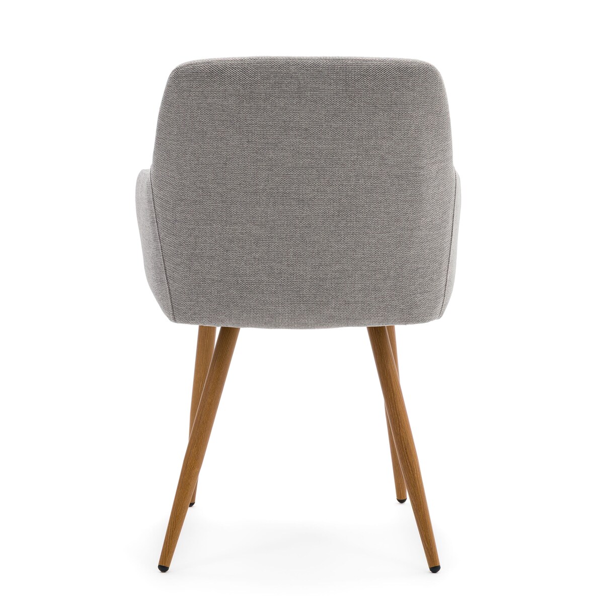 Krzesło skandynawskie szare SCANDI do salonu jadalni metalowe nogi w kolorze drewna