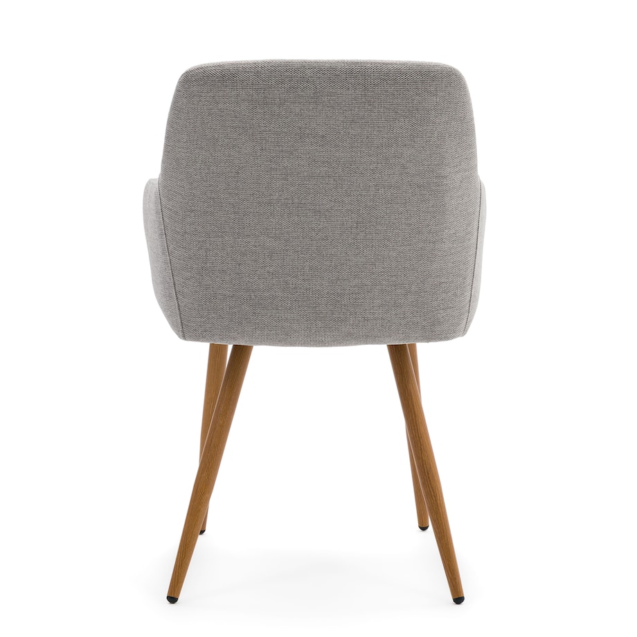 Krzesło skandynawskie szare SCANDI do salonu jadalni metalowe nogi w kolorze drewna