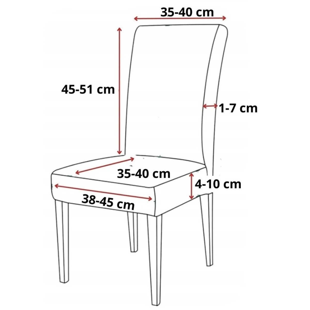 Pokrowiec na krzesło szary welur uniwersalny elastyczny
