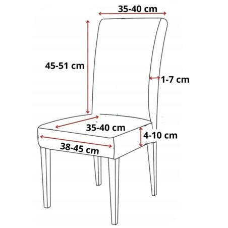 Pokrowiec na krzesło szary welur uniwersalny elastyczny