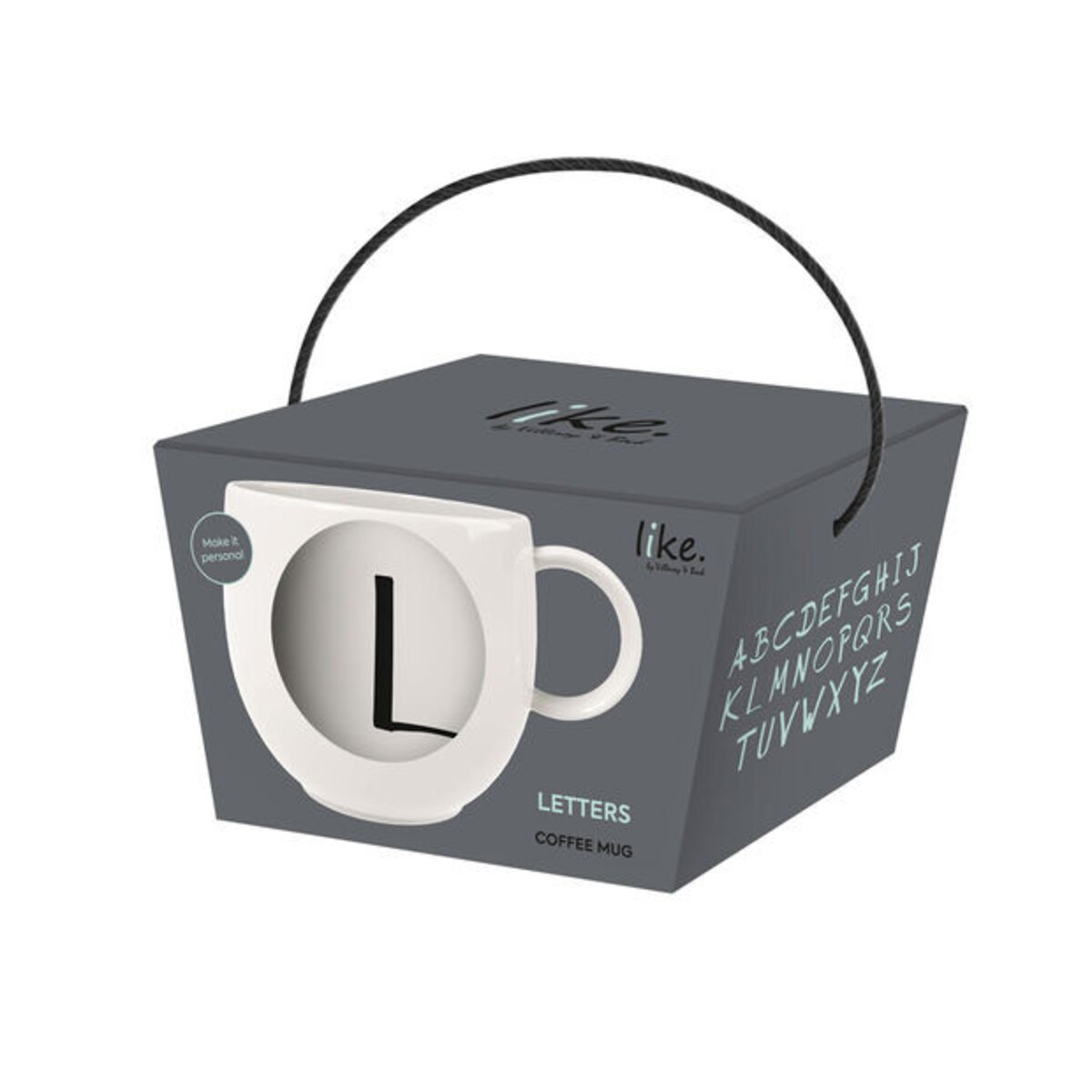 Kubek z literą L Letters, 330 ml, Villeroy & Boch