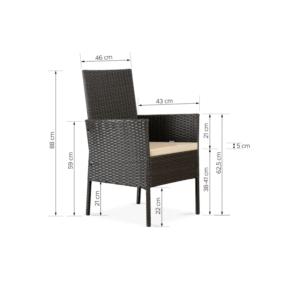 KONSIMO SCILLOS Zestawy mebli ogrodowych, stoły i krzesła