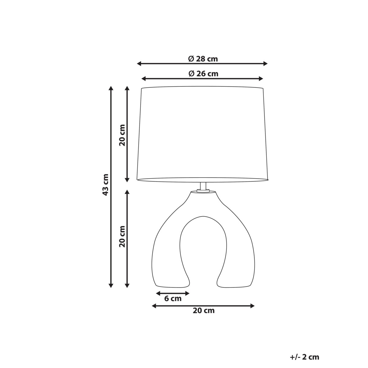 Lampa stołowa ceramiczna żółta ABBIE