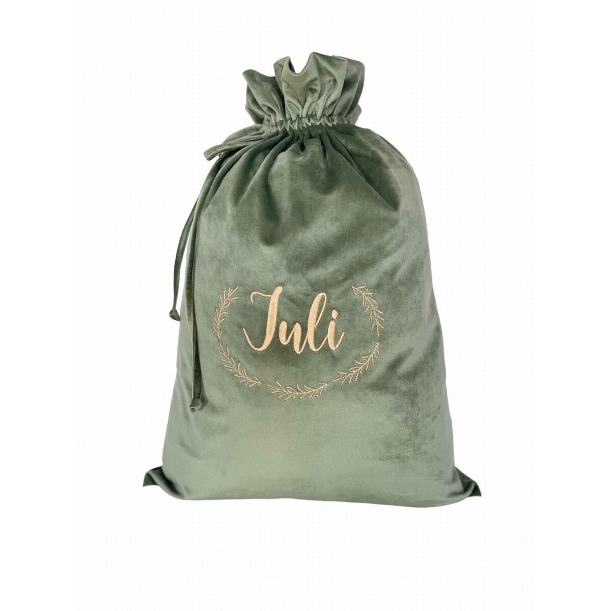 Christmas bag forest green - WŁASNY TEKST