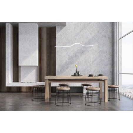 Lampa Sutitowa Wisząca Led Biała Nowoczesna +Pilot