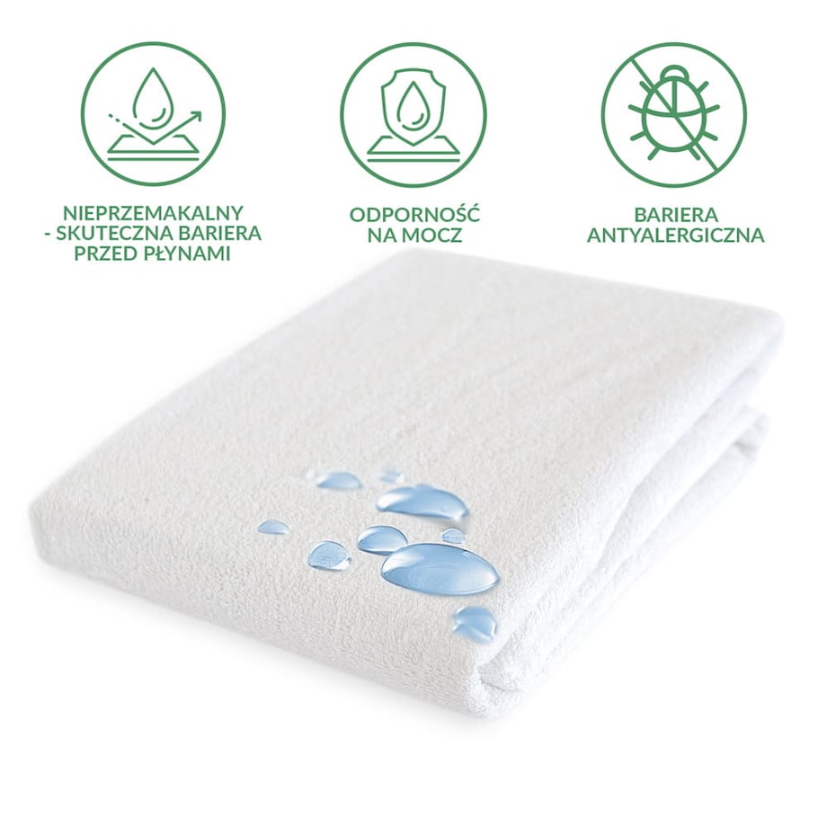 Ochraniacz na materac wodoodporny, rozmiar 70x140 Bonson kolor biały
