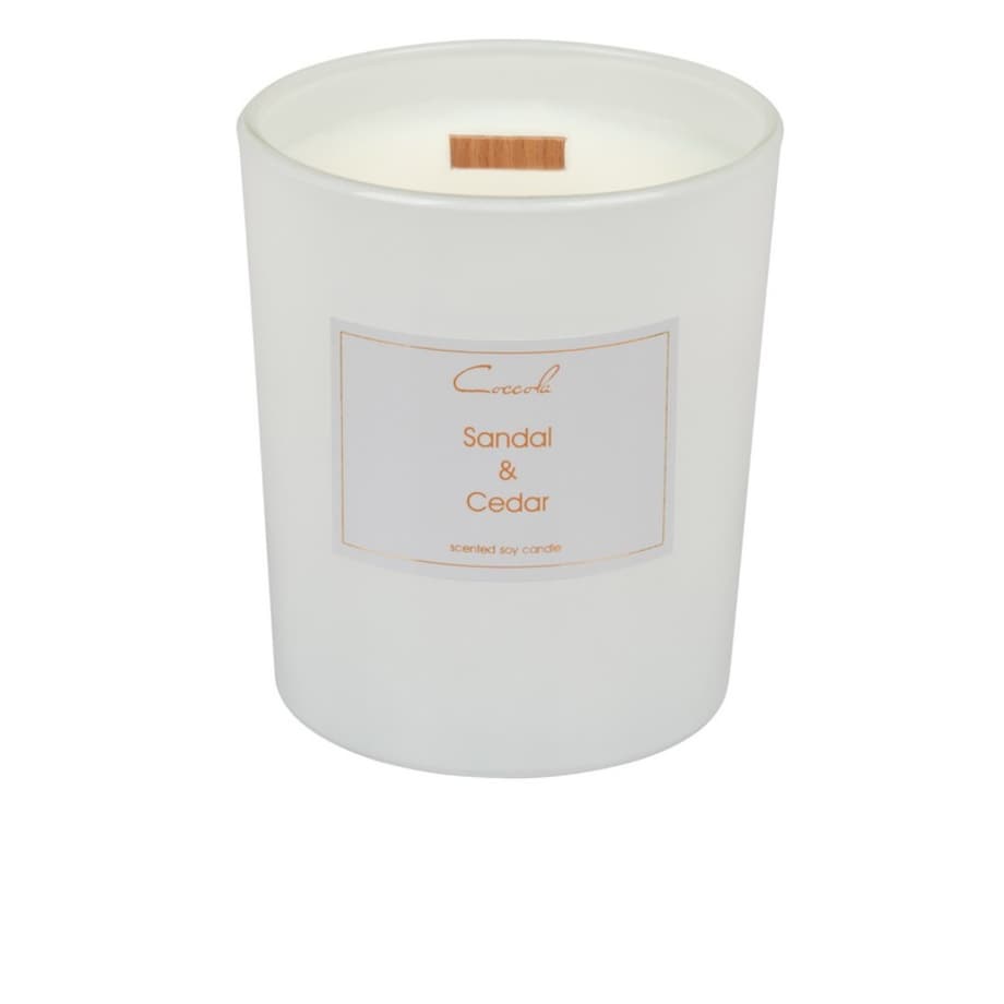Sandal & Cedar- 360 gram ekologiczna naturalna świeca sojowa